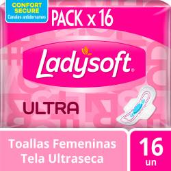 Toallas femeninas Ladysoft Ultra seca 16 un
