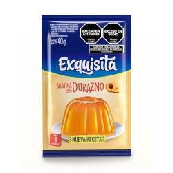Gelatina en Polvo Durazno Exquisita x 40 g.