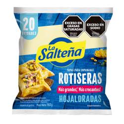 Tapas para Empanadas Rotiseras Hojaldradas x 20 Un. La Salteña x 767 g.