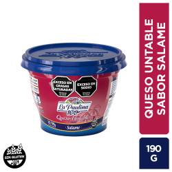 Queso Untable sabor Salame La Paulina x 190 g.