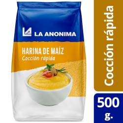 Harina de Maíz Cocción Rápida La Anónima x 500 g.