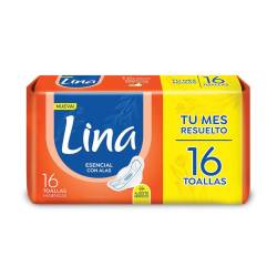 Toalla Hig. Normal C/Alas Esencial Lina x 16 Un.