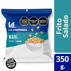 Maní Frito Salado sin Piel La Anónima x 350 g.