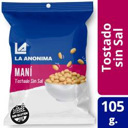 Maní Tostado Natural sin Sal & Sin Piel La Anónima x 105 g.