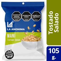Maní Tostado Salado sin Piel La Anónima x 105 g.