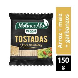 Tostadas de Arroz Veggie Garbanzo + Maíz Molinos Ala x 150 g.