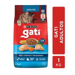 Alimento Seco Gato Adulto Pescado & Salmón Gati x 1 Kg.