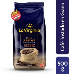 Café en Grano Tostado Puro Aroma La Virginia x 500 g.