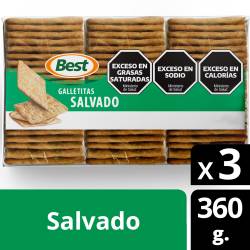 Galletitas Salvado x 3 Un. Best x 360 g.