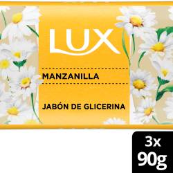 Jabón Tocador Glicerina Manzanilla 3 Un. Lux x 270 g.
