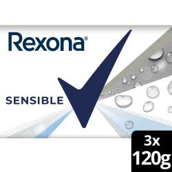 Jabón Tocador Sensible x 3 Un. Rexona x 360 g.