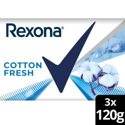 Jabón Tocador Cotton Fresh x 3 Un. Rexona x 360 g.