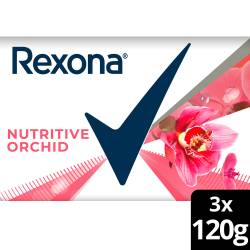 Jabón Tocador Nutritive Orchid x 3 Un. Rexona x 360 g.
