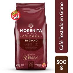 Café en Grano Tostado Colombia Morenita x 500 g.