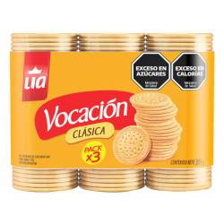 Galletitas Sabor Vainilla Pack x 3 Un. Vocación x 423 g.