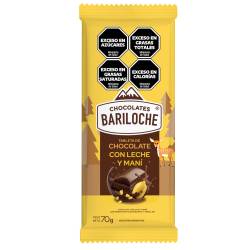 Chocolate con Leche y Maní Bariloche x 70 g.