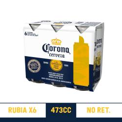 Cerveza Rubia Jjoo Lata Pack x 6 Un. Corona x 473 cc.