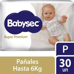 Pañales Babysec Super Premium P 30 un