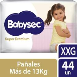Pañales Babysec Super Premium XXG 44 Un.