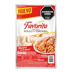 Ravioles con Pollo y Verdura Favorita x 450 g.
