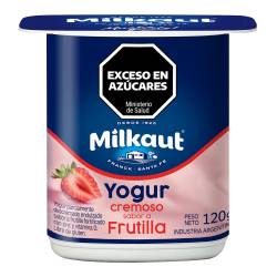 Yogur Parcialmente Descremado Cremoso Sabor Frutilla Milkaut x 120 g.