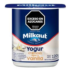 Yogur Parcialmente Descremado Cremoso Sabor Vainilla Milkaut x 120 g.