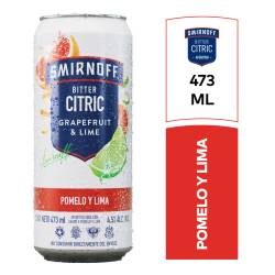Aperitivo Grapefruit & Lime Lata Smirnoff x 473 cc.