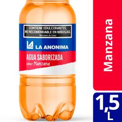 Agua Saborizada sin Gas Sabor Manzana La Anonima x 1,5 Lt.