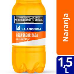 Agua Saborizada sin Gas Sabor Naranja La Anonima x 1,5 Lt.