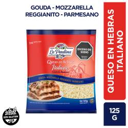 Queso en Hebras Italiano La Paulina x 125 g.