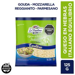 Queso en Hebras Italiano Equilibrio La Paulina x 125 g.
