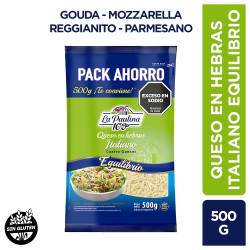 Queso en Hebras Italiano Equilibrio La Paulina x 500 g.