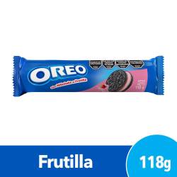 Galletitas de Chocolate Rellenas Sabor Frutilla Oreo x 118 g.