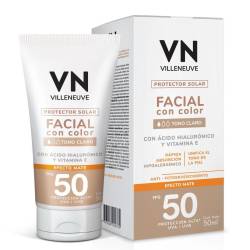 Protector Solar Facial Tono Claro Fps50 Villeneuve x 50 cc.