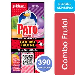 Limpiador Inodoro Bloque Adhesivo Pato Brisa Tropical 24.6 g