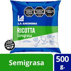 Ricotta Semigrasa Sachet La Anónima x 500 g.