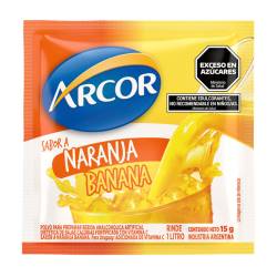 Polvo para Preparar Jugo sabor Naranja y Banana Arcor x 15 g.