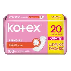 Protector Diario Esencial Kotex x 100 Un.