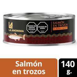 Salmón en Trozos en Aceite y Agua  La Anónima x 140 g.