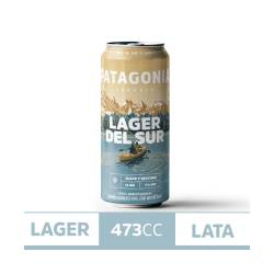 Cerveza Lager del Sur Lata Patagonia x 473 cc.