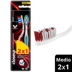 Cepillo Dental Deep Clean Medio 2X1 Close Up x 2 Un.