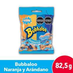 Caramelos Masticables Gusanitos sabor Naranja y Arándanos Bubbaloo x 83 g.