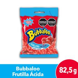 Caramelos Masticables Huellitas sabor Frutilla Bubbaloo x 83 g.