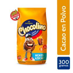 Alimento en Polvo Cacao Menos Azúcar Chocolino x 300 g.