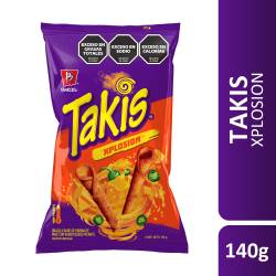 Tubos de Maíz Xplosion Takis x 140 g.