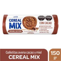 Galletitas con Avena Cacao y Miel Cereal Mix x 150 g.