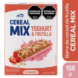 Cereal en Barra Yogurt Frutilla x 6 Un. Cereal Mix x 156 g.