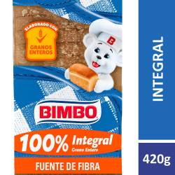 Pan Integral Grano Entero Bimbo x 420 g.