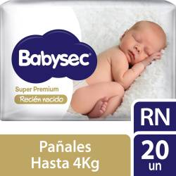 Pañales Babysec Super Premium Recien Nacido 20 Un.