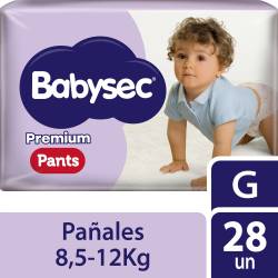 Pañales Babysec Premium Pants G 28 Un.